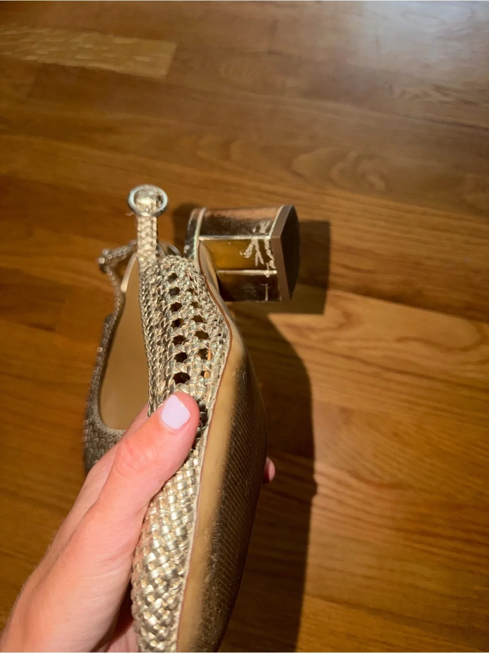 J. Crew gold woven